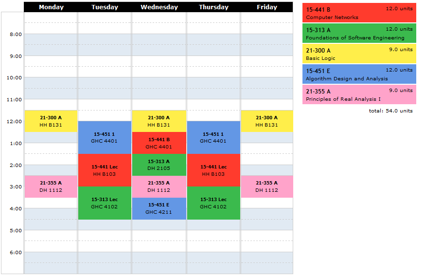Fall 2009 Schedule (Beta)